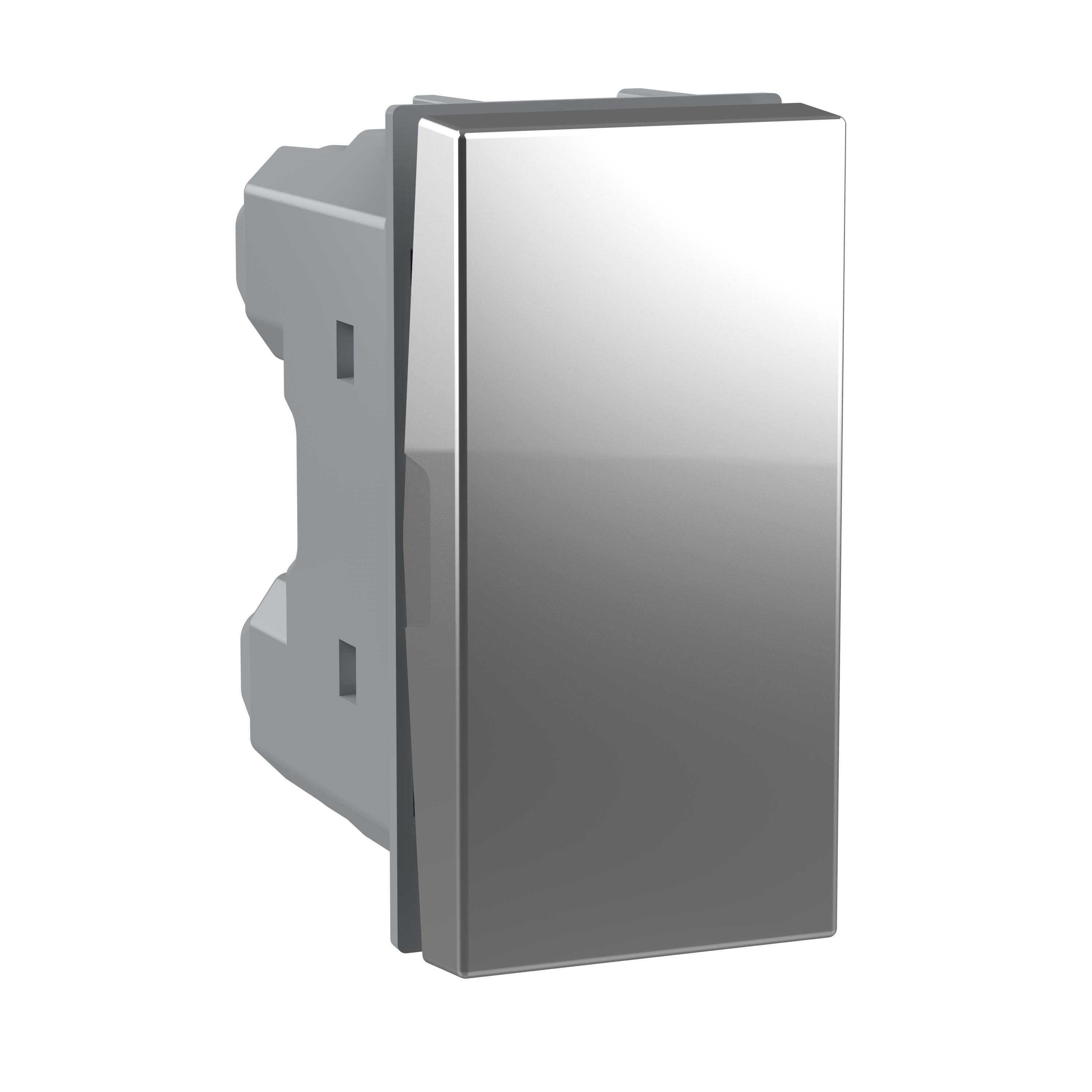 BTICINO - Conmutador doble 1-0-2 para persianas Classia - Aluminio - 1 módulo