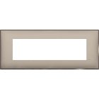 BTICINO - Placa embellecedora Classia de color Crema Satinado - 7 módulos