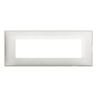 BTICINO - Placa embellecedora Classia de color Blanco Satinado - 7 módulos
