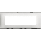 BTICINO - Placa embellecedora Classia de color Blanco Cromo - 7 módulos