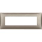 BTICINO - Placa embellecedora Classia de color Titanio Metalizado - 7 módulos