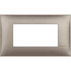 BTICINO - Placa embellecedora Classia de color Titanio Metalizado - 4 módulos