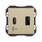 SIMON - Cargador SIMON 270 USB doble 3,1A tipo A+C QUICKCHARGE cava