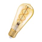 OSRAM - LÁMPARA LED VINTAGE 1906 LED DIM CL EDISON FIL GOLD 25 DIM 4,5W/820 E27