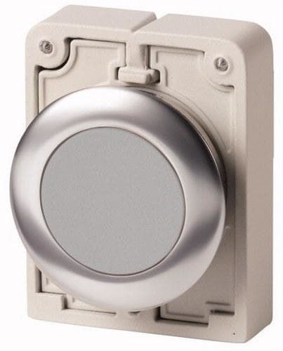 EATON - Pulsador rasante M30I-FD-GR 30mm retorno gris anillo inoxidable frente plana