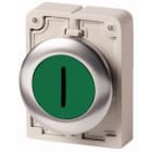 EATON - Pulsador rasante M30I-FDR-G-X1 30mm enclavamiento verde inscripción X1 anillo inoxidable frente plana