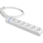 SOLERA - PROLONGADOR CON 5 TOMAS 2P+T, 16A 250V~ CON INTERRUPTOR LUMINOSO.   1.5 M DE CABLE H05VV-F 3G1,5MM².