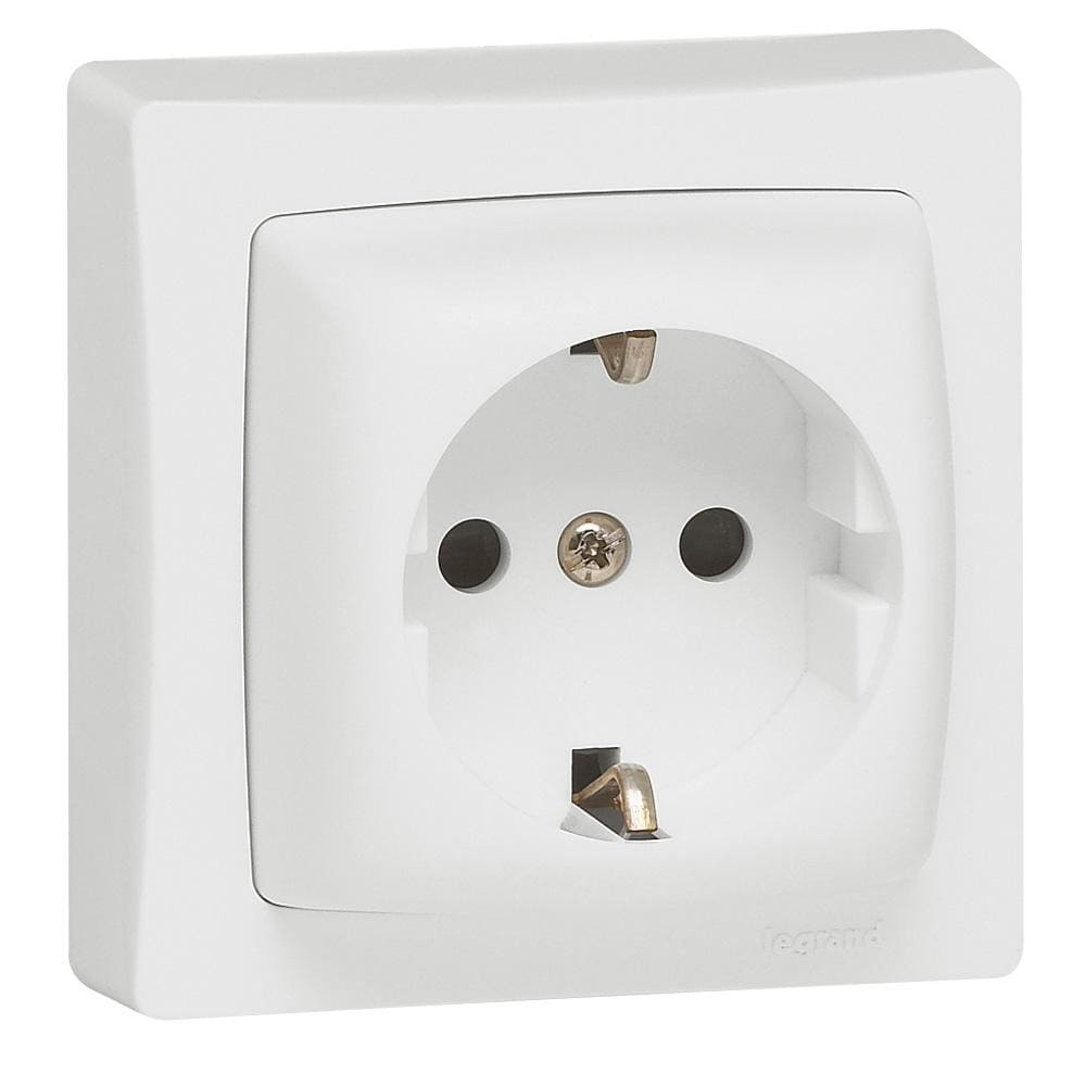 IDE - BASE 2P+T 16A  C/ OBTURADOR CON BORNE DE TORNILLOS