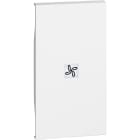 BTICINO - Tecla Living Now - símbolo ventilación - Blanco - 2 módulos