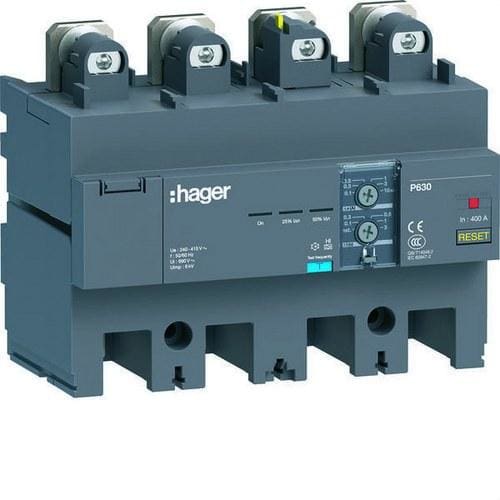 HAGER - BLOQUE DIFERENCIAL H3+ PARA INTERRUPTOR AUTOMÁTICO P630 4P IN 400A REGULABLE 0,1/10A