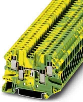 PHOENIX CONTACT - Borne de tierra para carril UT 2,5-QUATTRO-PE