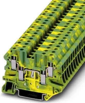 PHOENIX CONTACT - Borne de tierra para carril UT 4-QUATTRO-PE
