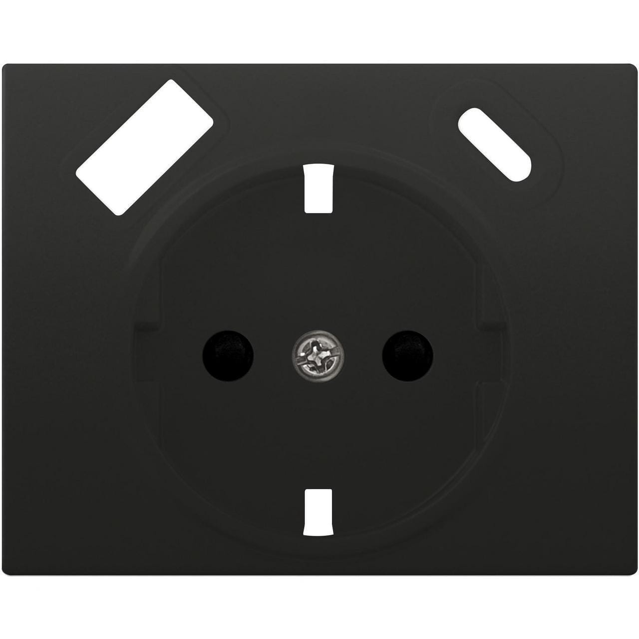 BJC - Tapa schuko MEGA USB AC, antracita cosso