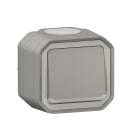 LEGRAND - Pulsador NA luminoso Plexo monobloc de superficie gris - 10 A