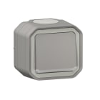 LEGRAND - Conmutador luminoso Plexo monobloc de superficie gris - 10AX