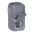 LEGRAND - Base de corriente monobloc Plexo IP 55 - 16A - 2x2P+T - instalación en superficie vertical - gris