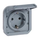 LEGRAND - Base de corriente modular Plexo IP 55 - 2P+T - Gris - Embornamiento con tornillos