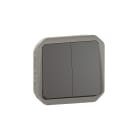 LEGRAND - Conmutador doble Plexo modular antracita - 10AX