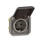 LEGRAND - Base de corriente modular Plexo IP 55 - 2P+T - Antracita - Embornamiento automático