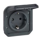 LEGRAND - Base de corriente modular Plexo IP 55 - 2P+T - Antracita - Embornamiento con tornillos
