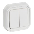 LEGRAND - Conmutador doble Plexo monobloc empotrar - 10AX - Blanco