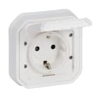 LEGRAND - Base de corriente monobloc empotrar Plexo IP 55 - 16A - 2P+T - embornamiento con tornillos- blanco