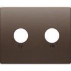 BJC - Tapa para tomas TV-FM serie Iris en chocolate