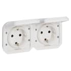 LEGRAND - Base de corriente precableada Plexo IP 55-2x2P+T horizontal-modular-blanco