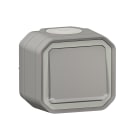 LEGRAND - Conmutador 24V con piloto Plexo monobloc de superficie gris