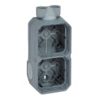 LEGRAND - Caja para prensaestopa Plexo modular gris - 2 elementos horizontales o verticales - ISO 20