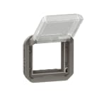 LEGRAND - Adaptador Plexo modular para función Mosaic - Antracita - tapa transparente