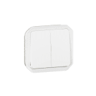 LEGRAND - Conmutador doble Plexo modular blanco - 10AX