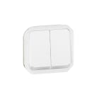 LEGRAND - Conmutador doble luminoso Plexo modular blanco - 10AX