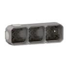 LEGRAND - Caja con membranas Plexo modular gris - 3 elementos horizontales y verticales