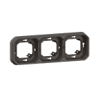 LEGRAND - Marco de empotrar Plexo modular antracita - 3 elementos horizontales o verticales