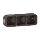 LEGRAND - Caja con membranas Plexo modular antracita - 3 elementos horizontales y verticales