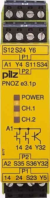 PILZ - EQUIPO.SUPERV.DE.PARADA PNOZE-3.1 P 24VDC