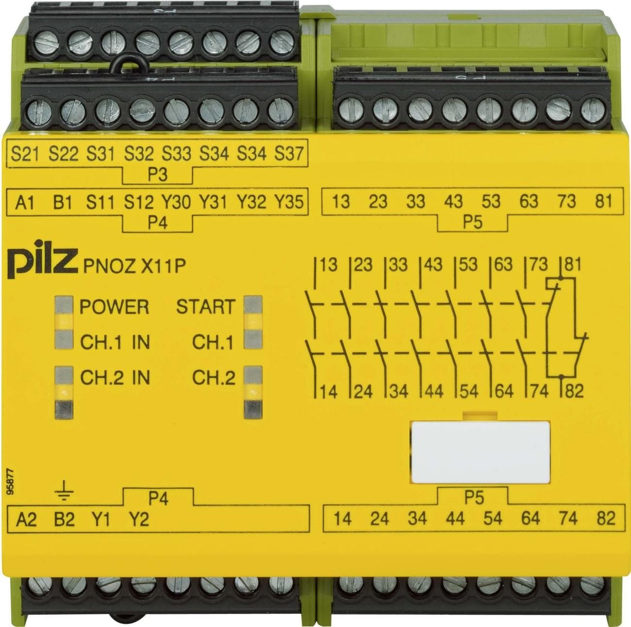 PILZ - PONZ X11P 24VAC 24VDC 7N/O 1/NC 2SO