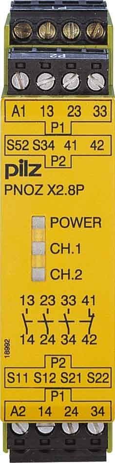 PILZ - RELÉ SEG. PNOZ X2.8P 24VDC 3RQ CAT.4 CX.TORN