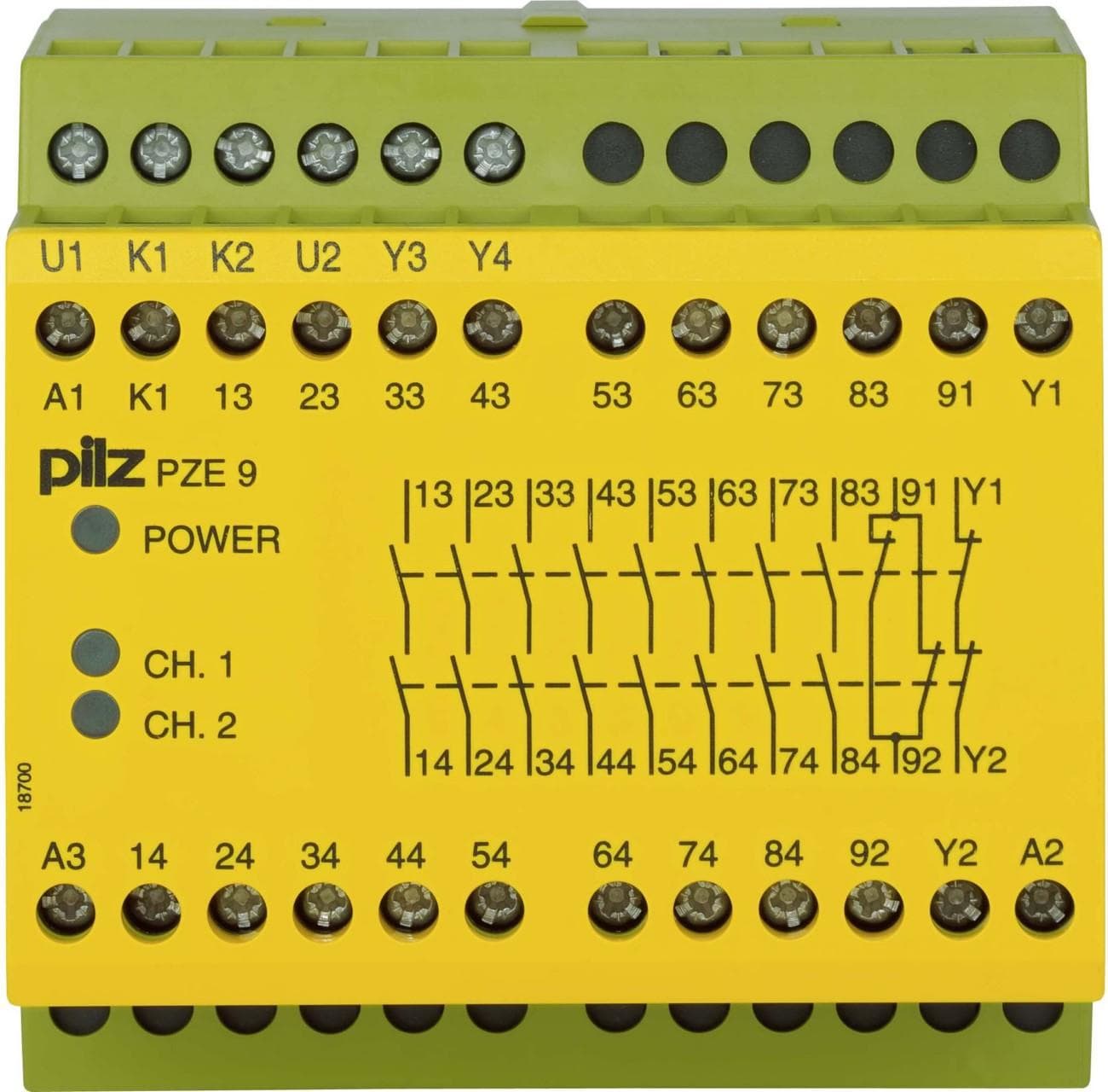 PILZ - RELÉ DE SEGURIDAD PILZ PZE 9 24VDC 8N/O 1N/C, 1, 8