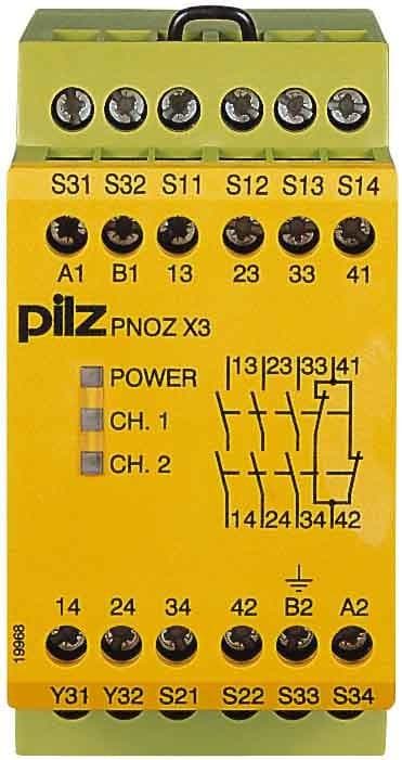 PILZ - PNOZ X3 230VAC 24VDC 3N/O 1N/C 1SO