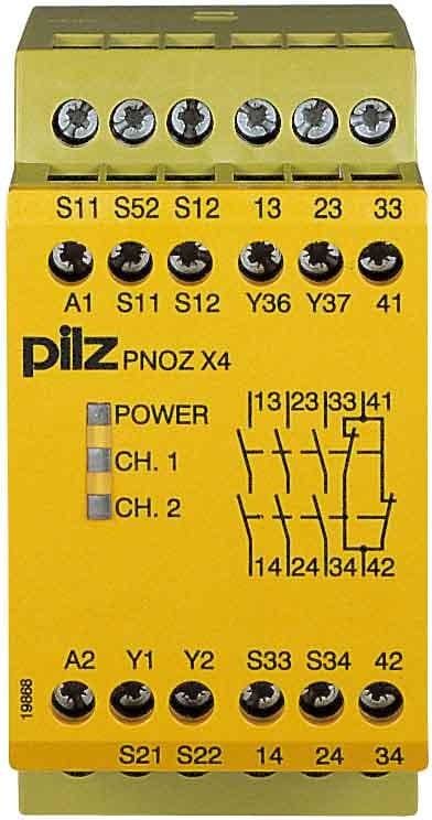 PILZ - PNOZ X4 24V DC, MÓDULO SEGURIDAD