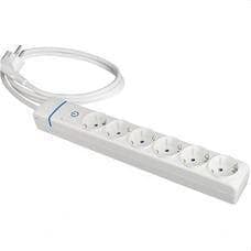 SOLERA - PROLONGADOR CON 6 TOMAS 2P+T, 16A 250V~ CON INTERRUPTOR LUMINOSO.   1.5 M DE CABLE H05VV-F 3G1,5MM².