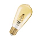 OSRAM - LÃMPARA LED VINTAGE 1906 LED CL EDISON FIL GOLD 37 NON-DIM 4W/825 E27