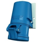 MENNEKES - Base enchufe mural 32A 3P 6H 230V, IP44 con fijación externa, azul