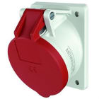 MENNEKES - Base enchufe semiempotrable 16A 4P 6H 400V IP44, rojo