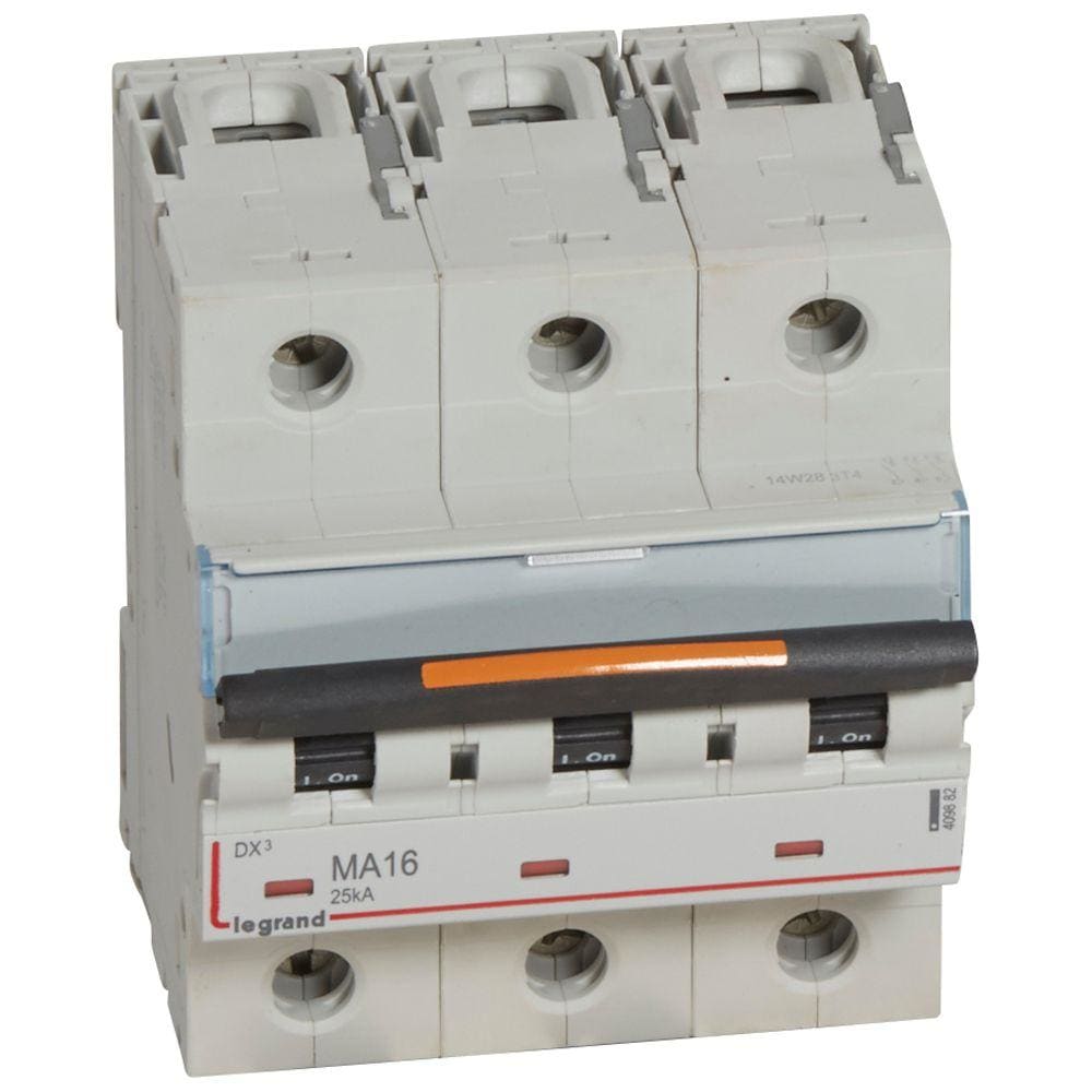 LEGRAND - Automático DX³ MA 25kA - 3P - 400V~ - 16A - solo magnético