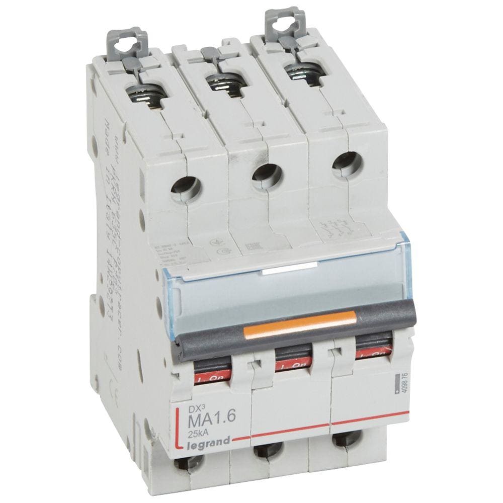 LEGRAND - Automático DX³ MA 25kA - 3P - 400V~ - 1,6A - solo magnético