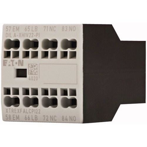EATON - Bloque de contactos auxiliares 1 NO+1 NOA+1 NC+1 NCR montaje frontal elevado conexión a presión para DILA DILM7 38 Push-in