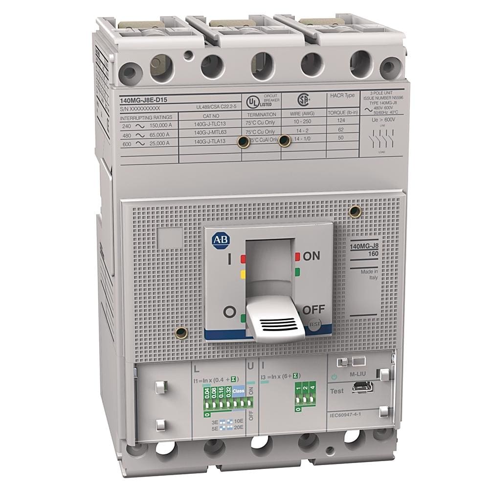 ROCKWELL - 140G 250A J MARCO MTR PROTECTION CKT-BKR 140MG-J8E-D15-BA